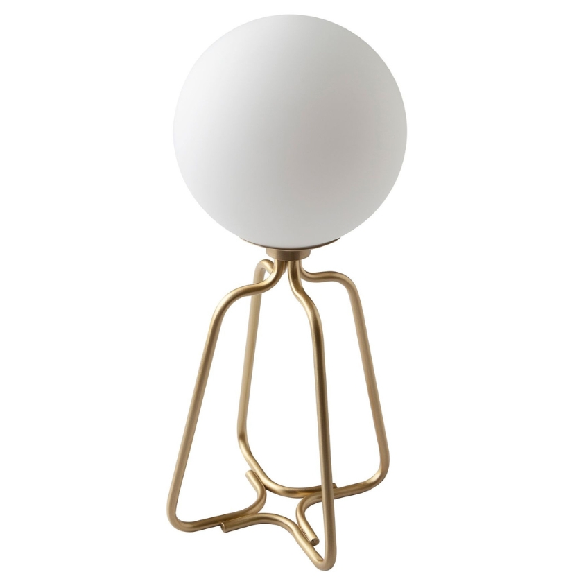 Bílá skleněná stolní lampa Angel Cerdá No. 8049 Angel Cerdá
