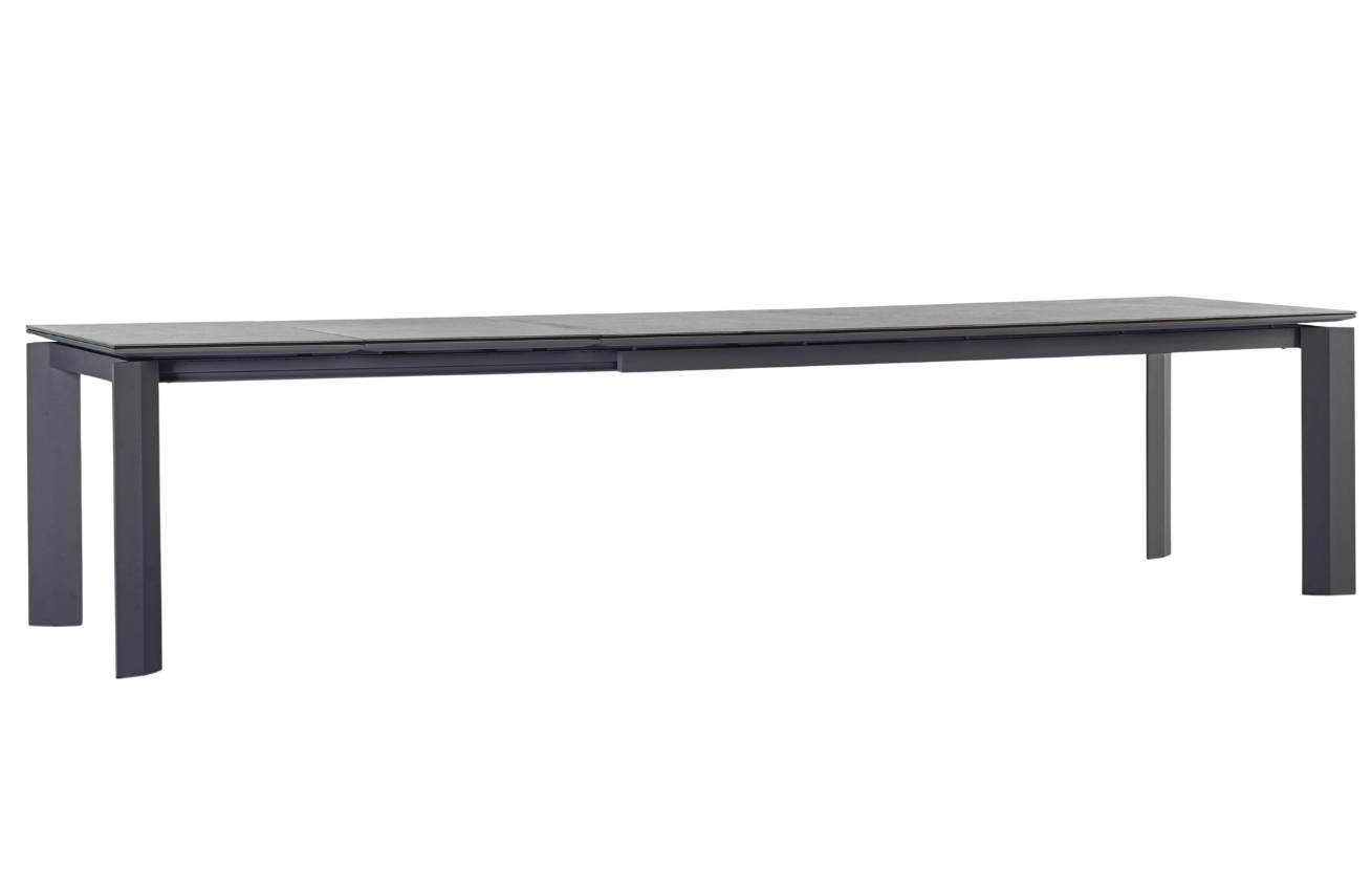 Bizzotto Antracitově šedý keramický zahradní rozkládací stůl Otavio 220/340 x 95 cm Bizzotto