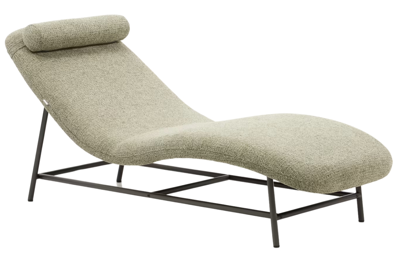 Kave Home Zelená čalouněná lenoška Osla 175 cm Kave Home