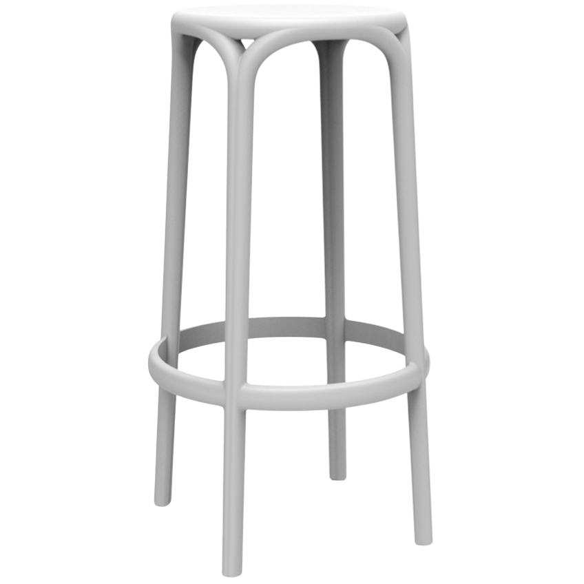 VONDOM Bílá plastová barová židle BROOKLYN 76 cm VONDOM