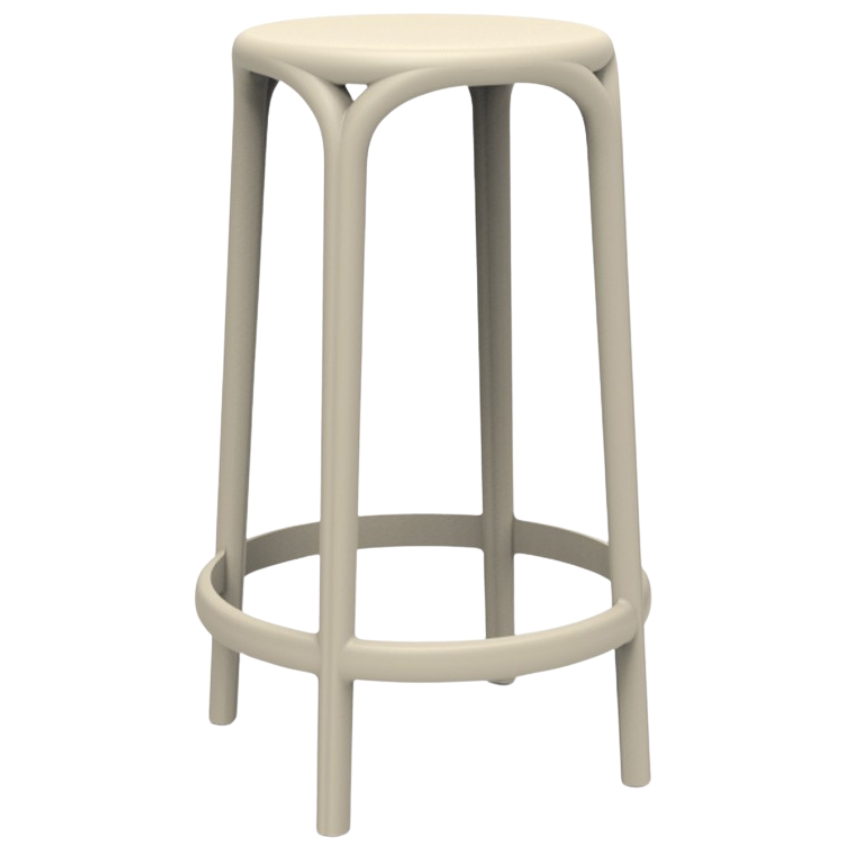 VONDOM Béžová plastová barová židle BROOKLYN 66 cm VONDOM