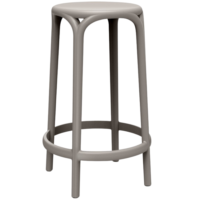 VONDOM Béžovošedá plastová barová židle BROOKLYN 66 cm VONDOM