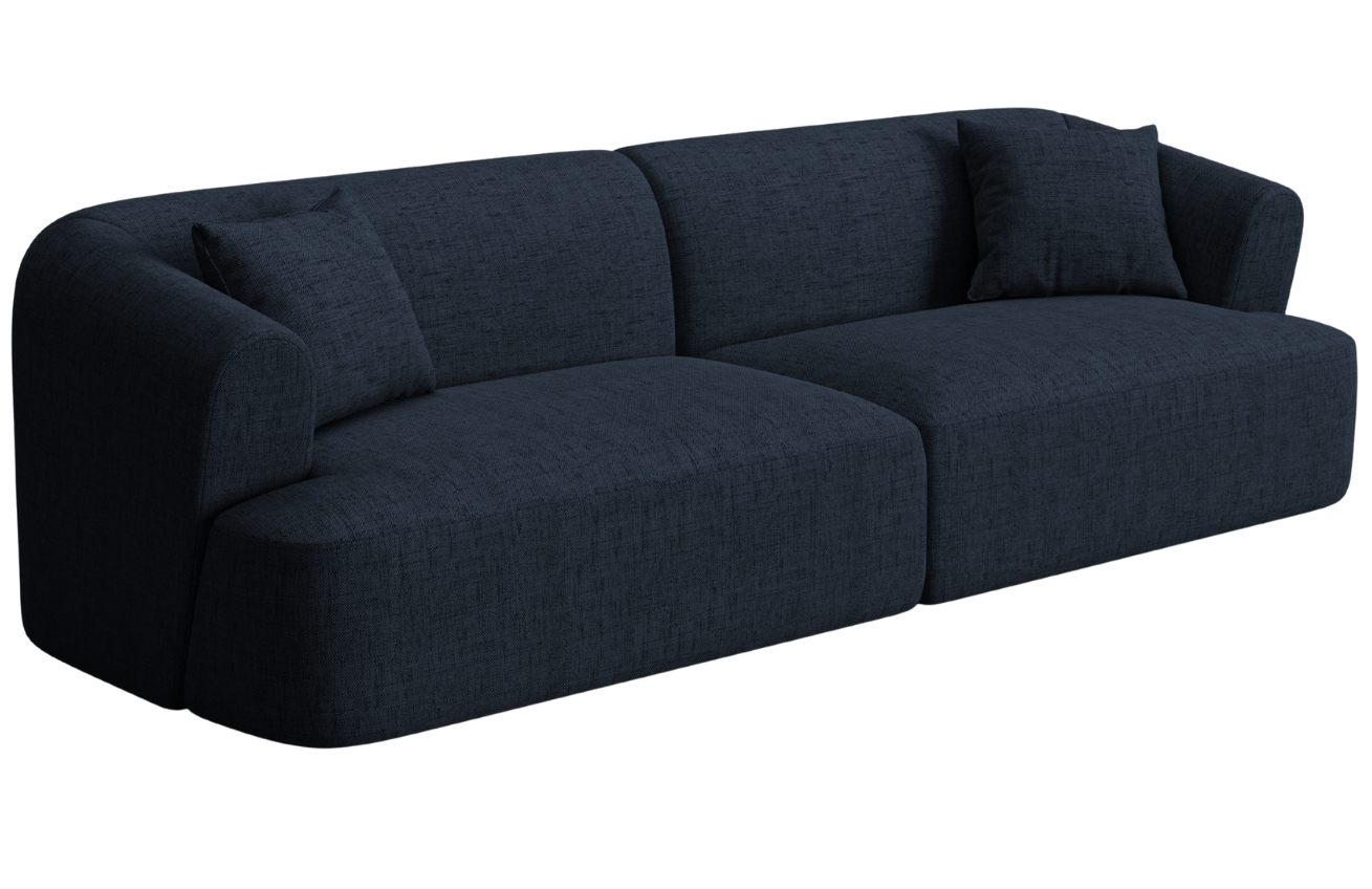 Cosmopolitan Design Královsky modrá čalouněná čtyřmístná pohovka Campi 255 cm Cosmopolitan Design