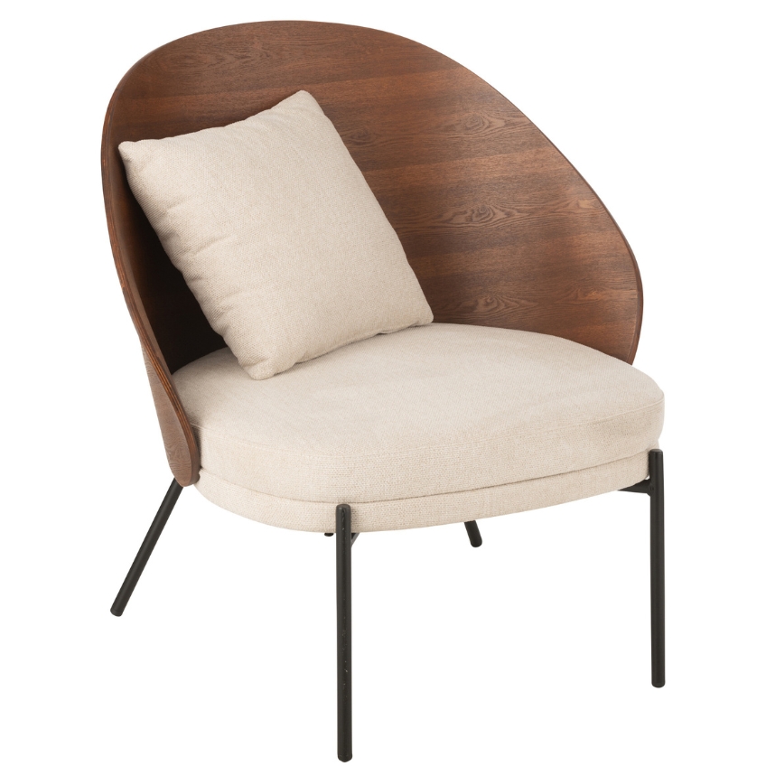 J-line Béžové čalouněné křeslo Lone J-line