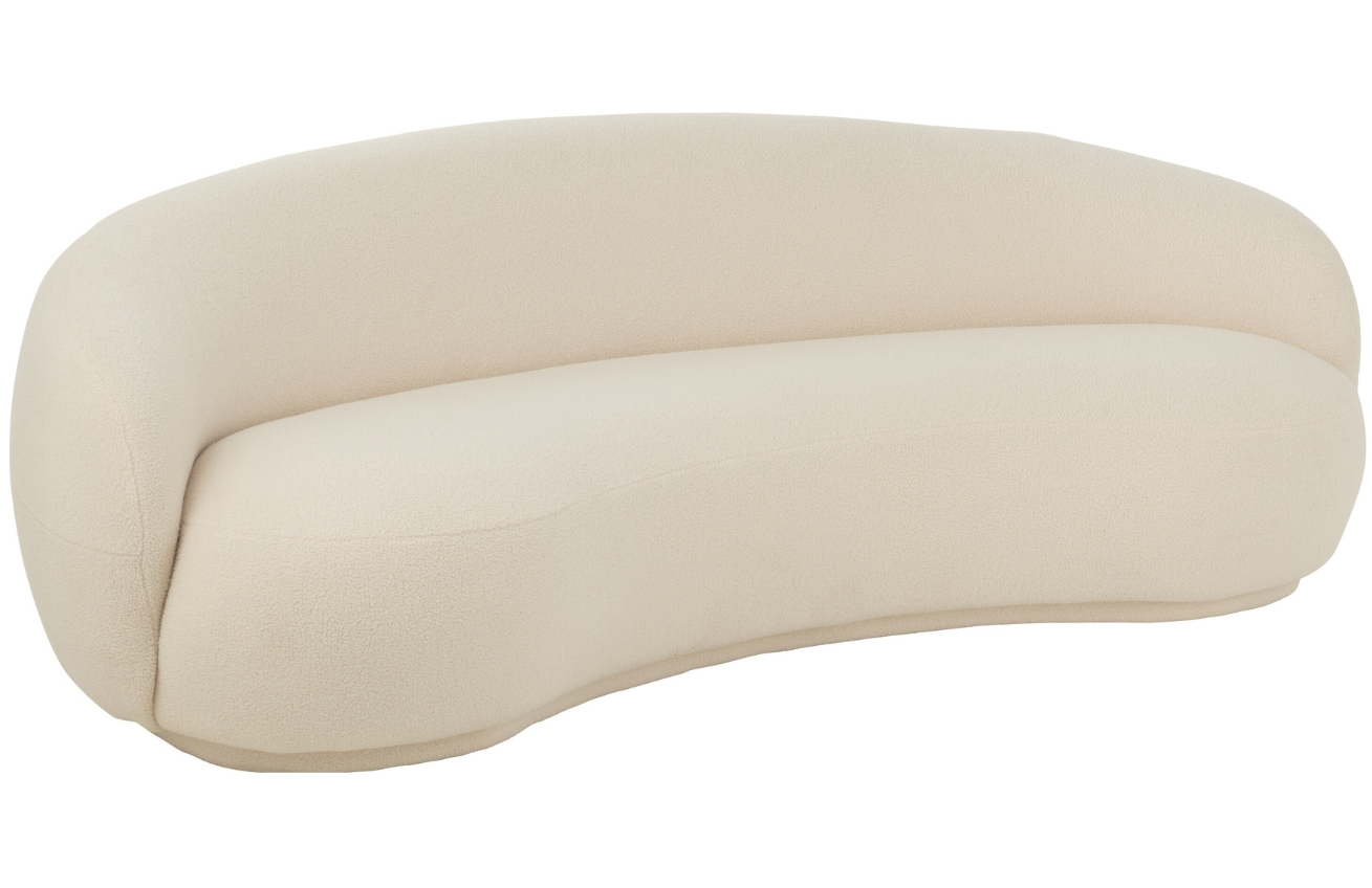 J-line Bílá čalouněná pohovka Polar 234 cm J-line