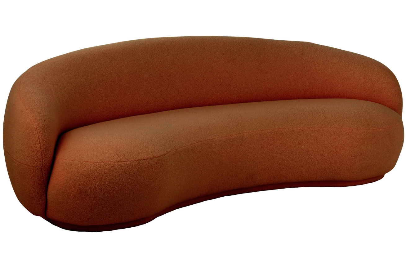 J-line Oranžová čalouněná pohovka Polar 234 cm J-line