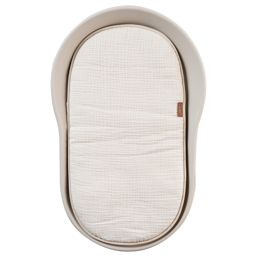Béžový mušelínový polštář na přebalovací podložku Quax Mamee Quax