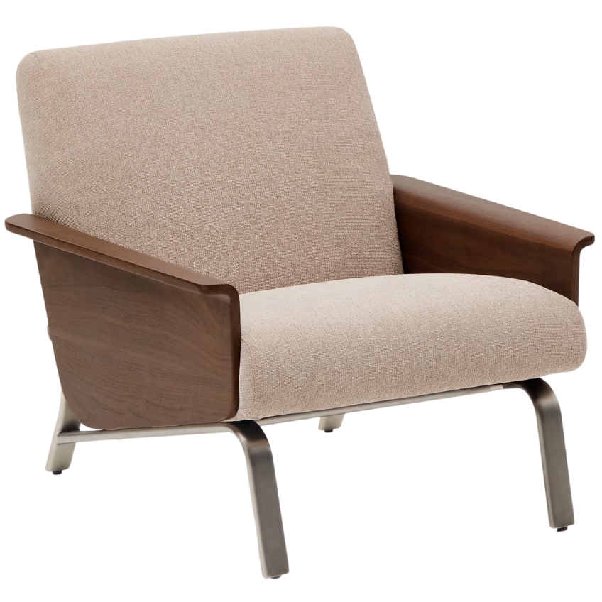 Kave Home Světle hnědé ořechové křeslo Amsen Kave Home