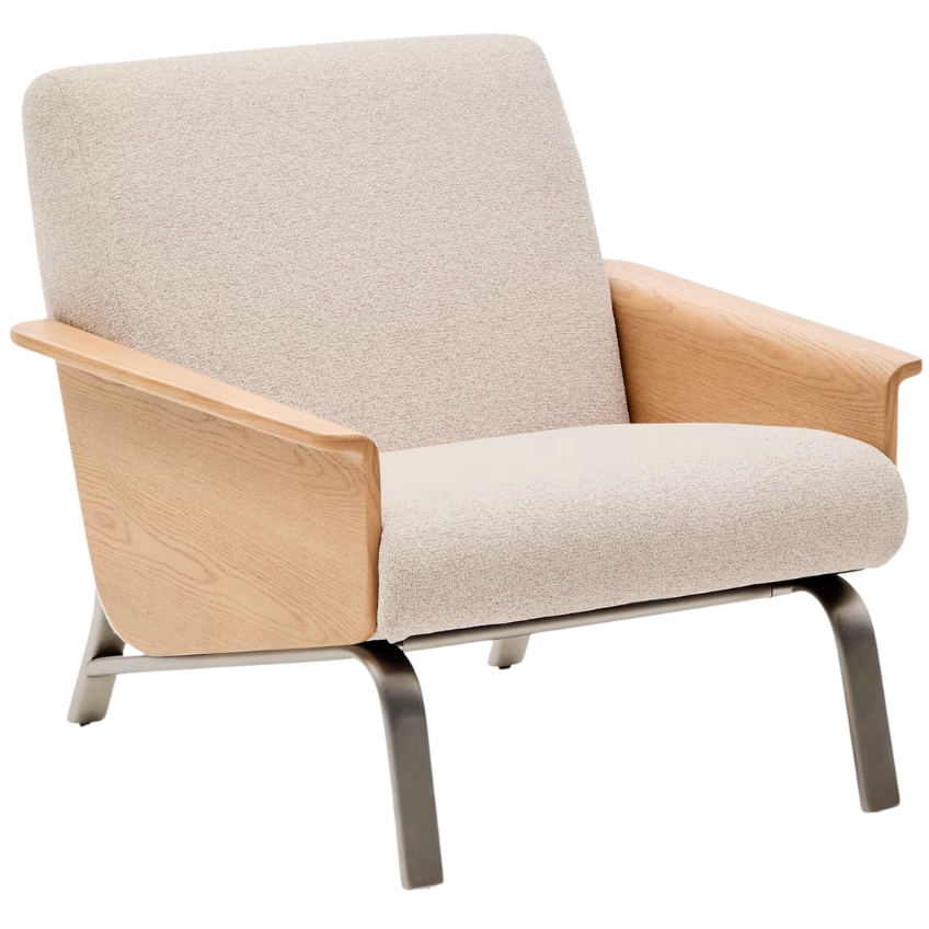 Kave Home Béžové dubové křeslo Amsen Kave Home