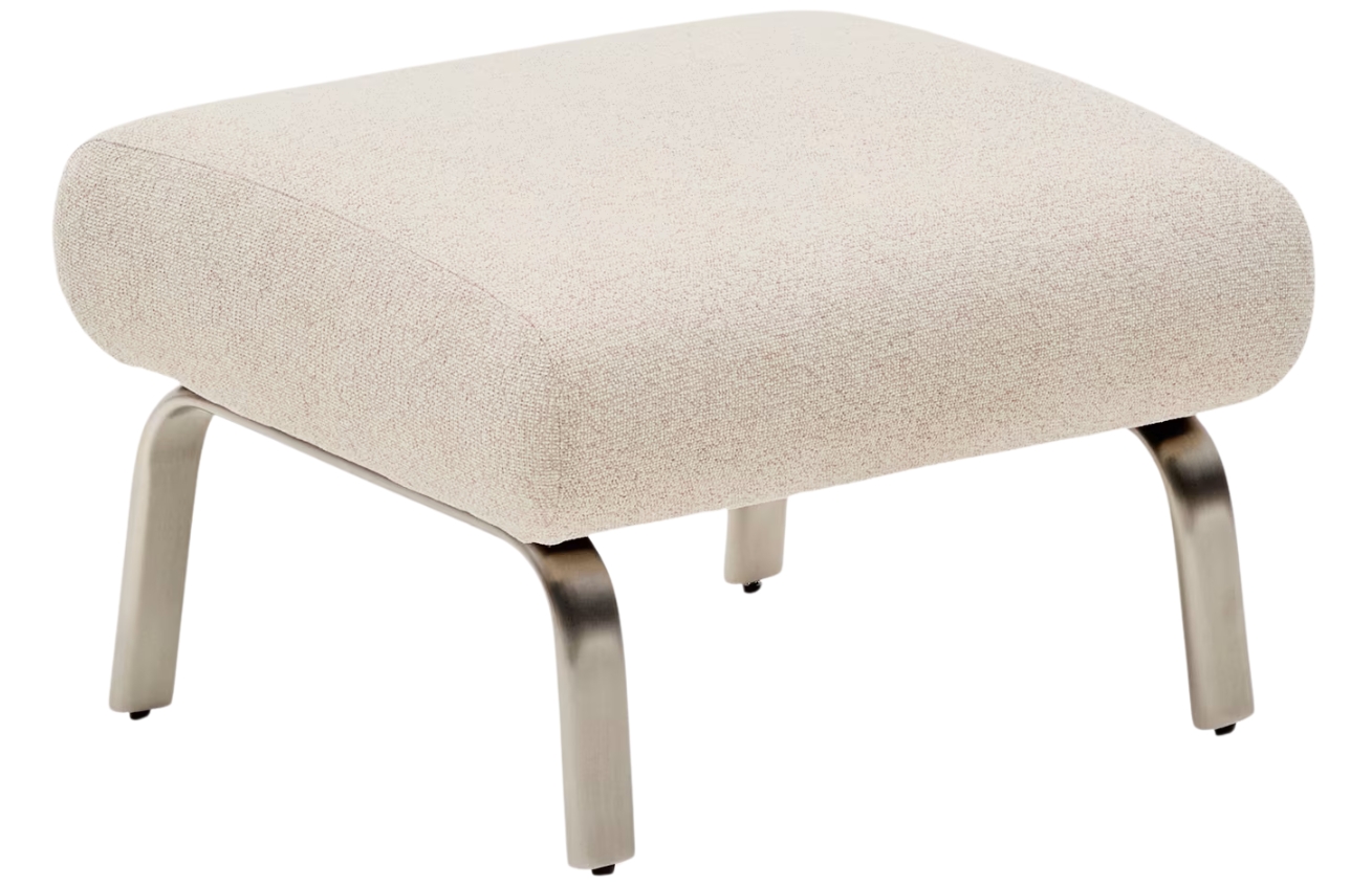 Kave Home Béžová čalouněná podnožka Amsen 68 x 55 cm Kave Home