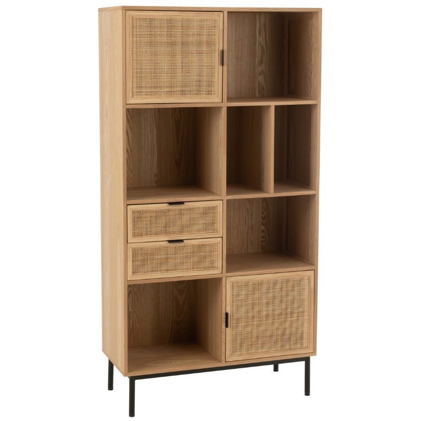 J-line Dřevěná knihovna Square 174 x 90 cm J-line