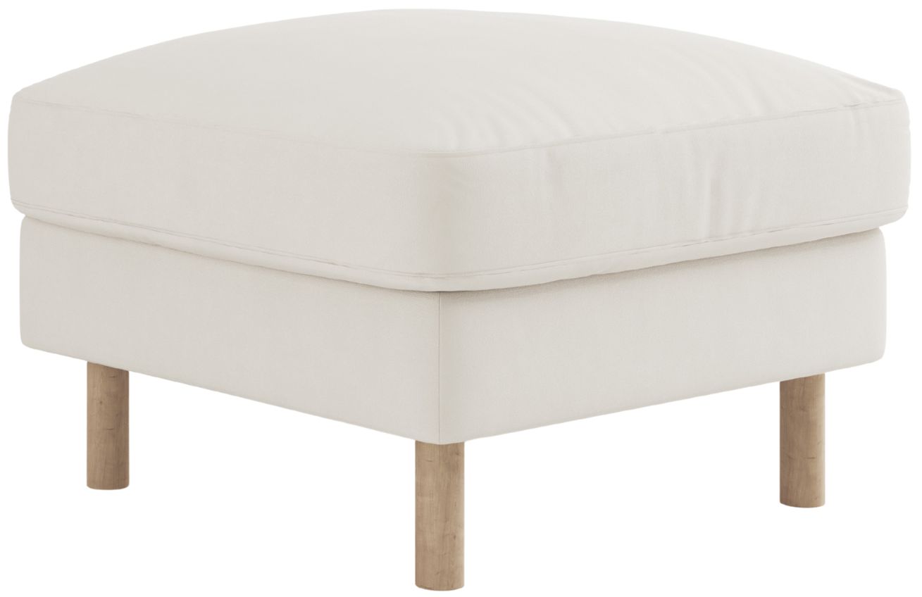 Micadoni Bílá sametová podnožka Eden 64 x 64 cm Micadoni