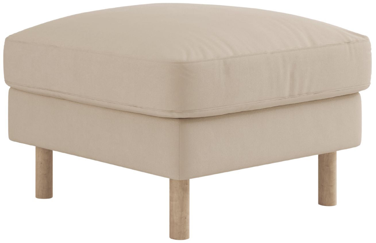 Micadoni Béžová sametová podnožka Eden 64 x 64 cm Micadoni