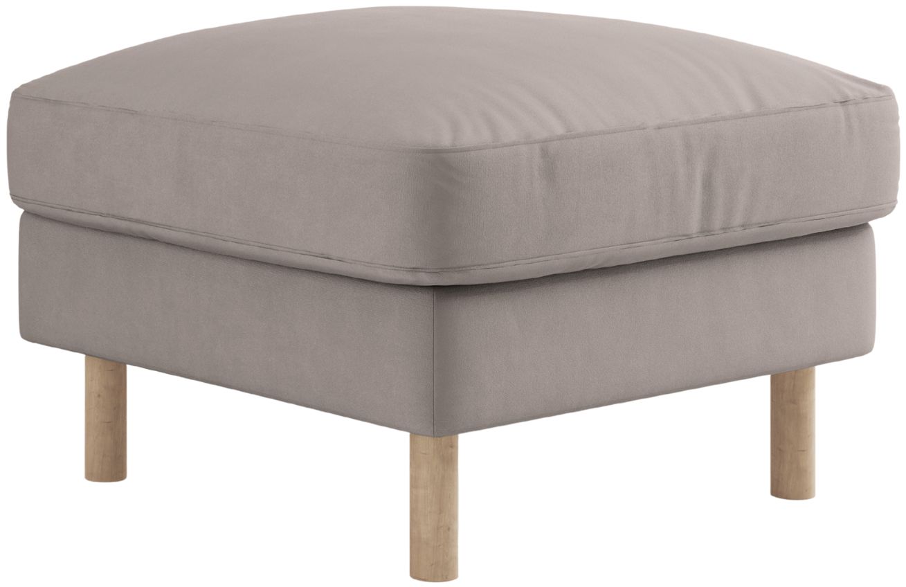 Micadoni Šedobéžová sametová podnožka Eden 64 x 64 cm Micadoni