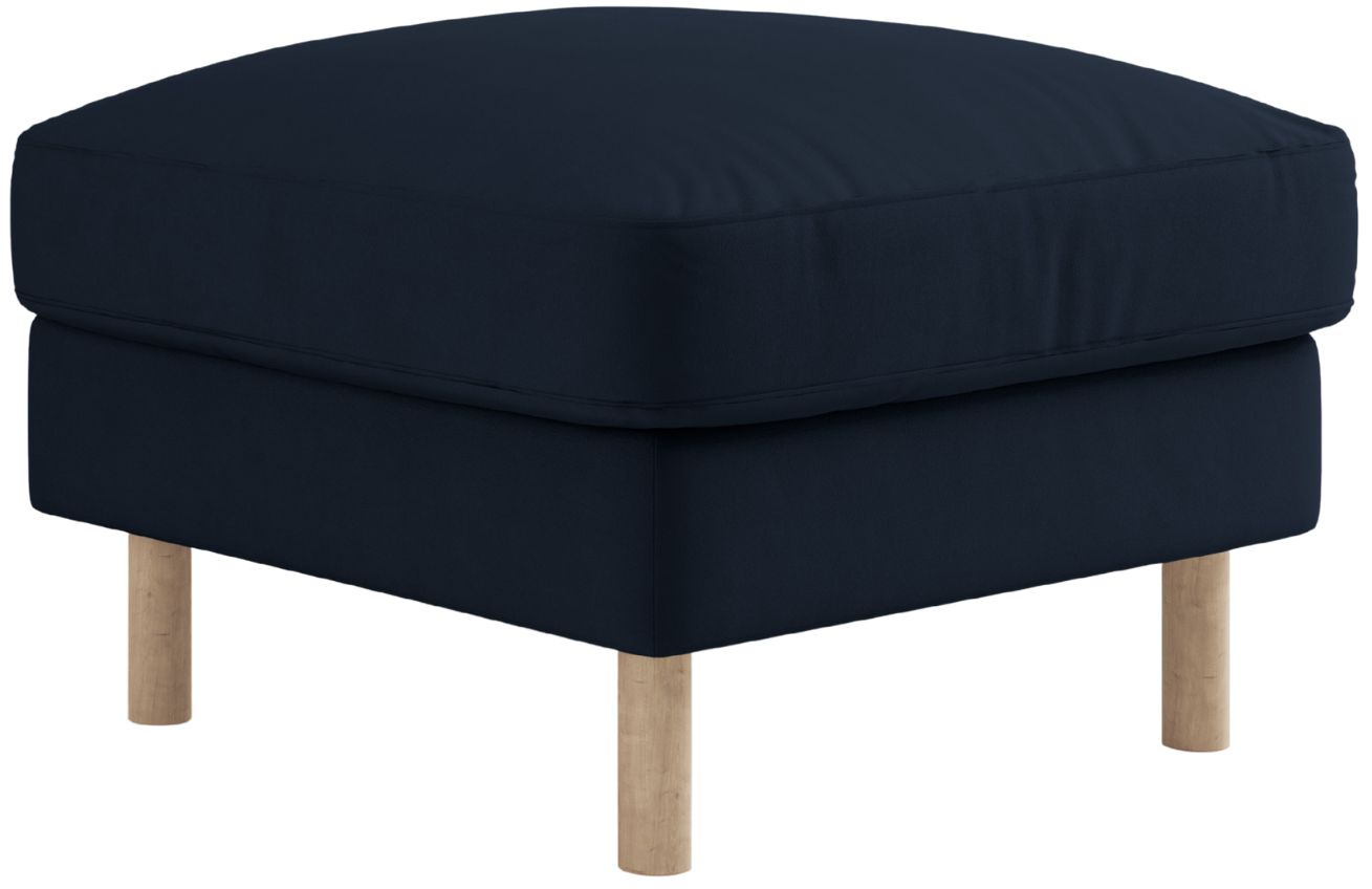 Micadoni Tmavě modrá sametová podnožka Eden 64 x 64 cm Micadoni