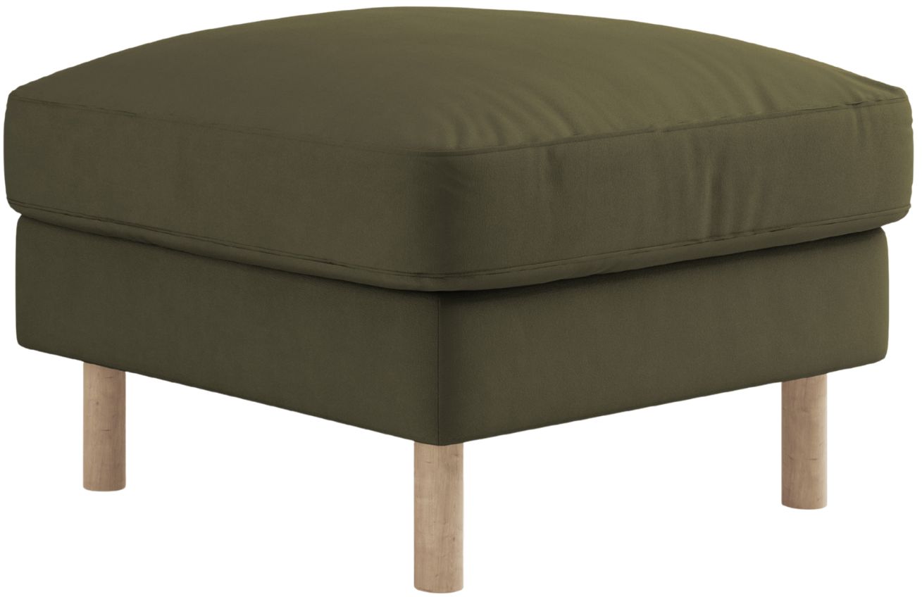 Micadoni Zelená sametová podnožka Eden 64 x 64 cm Micadoni