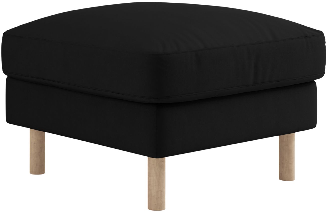 Micadoni Černá sametová podnožka Eden 64 x 64 cm Micadoni