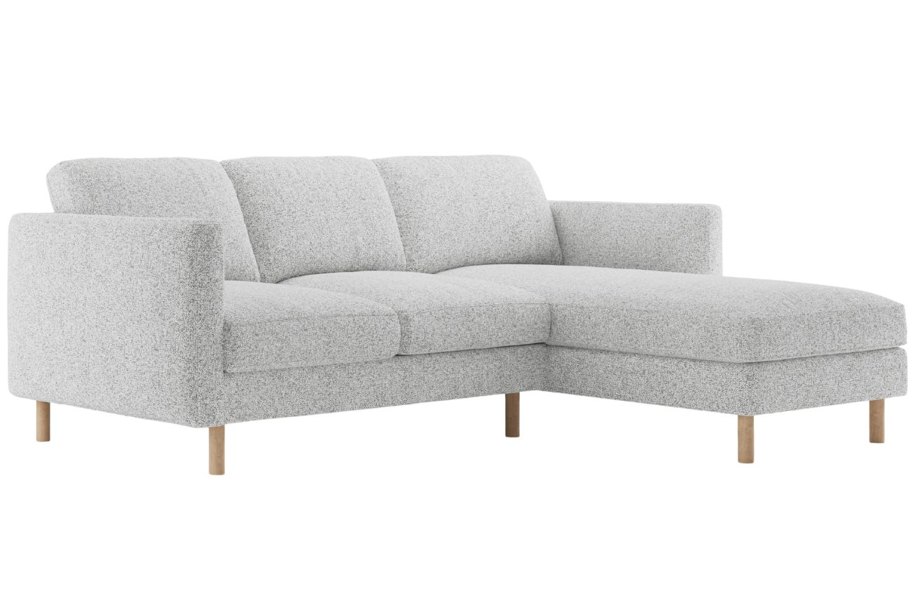 Micadoni Šedá rohová pohovka Eden 223 cm