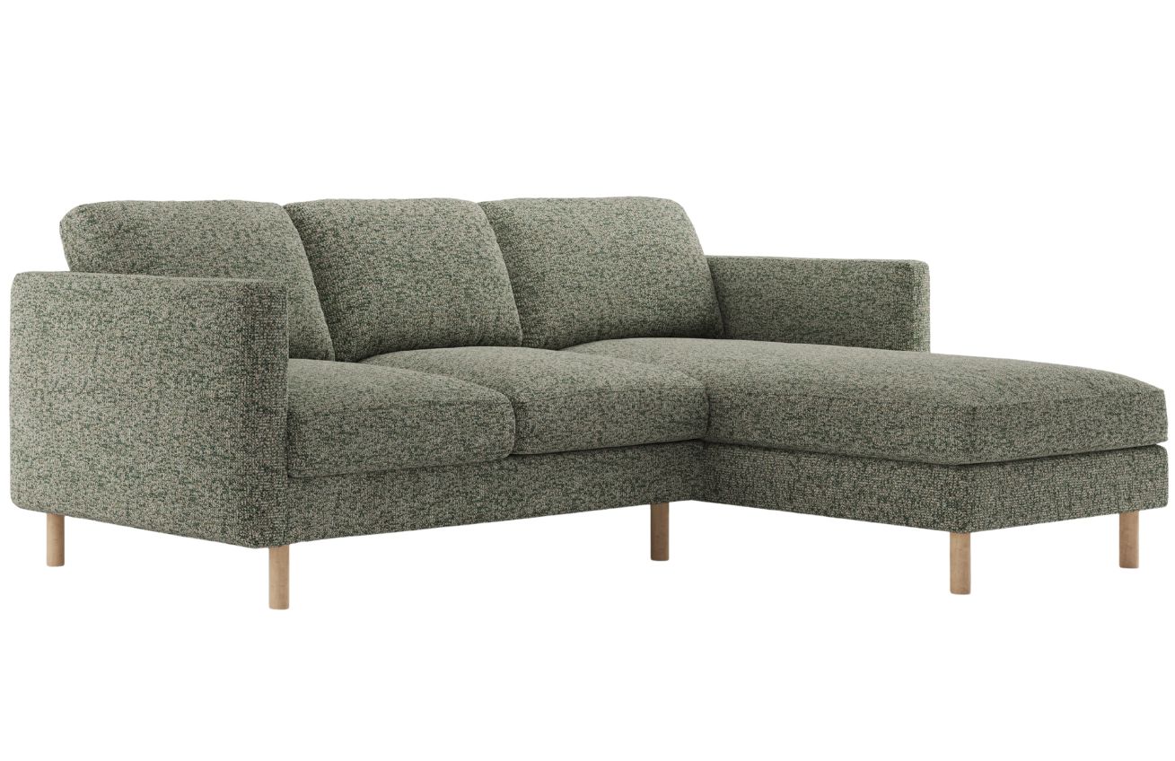 Micadoni Zelená rohová pohovka Eden 223 cm