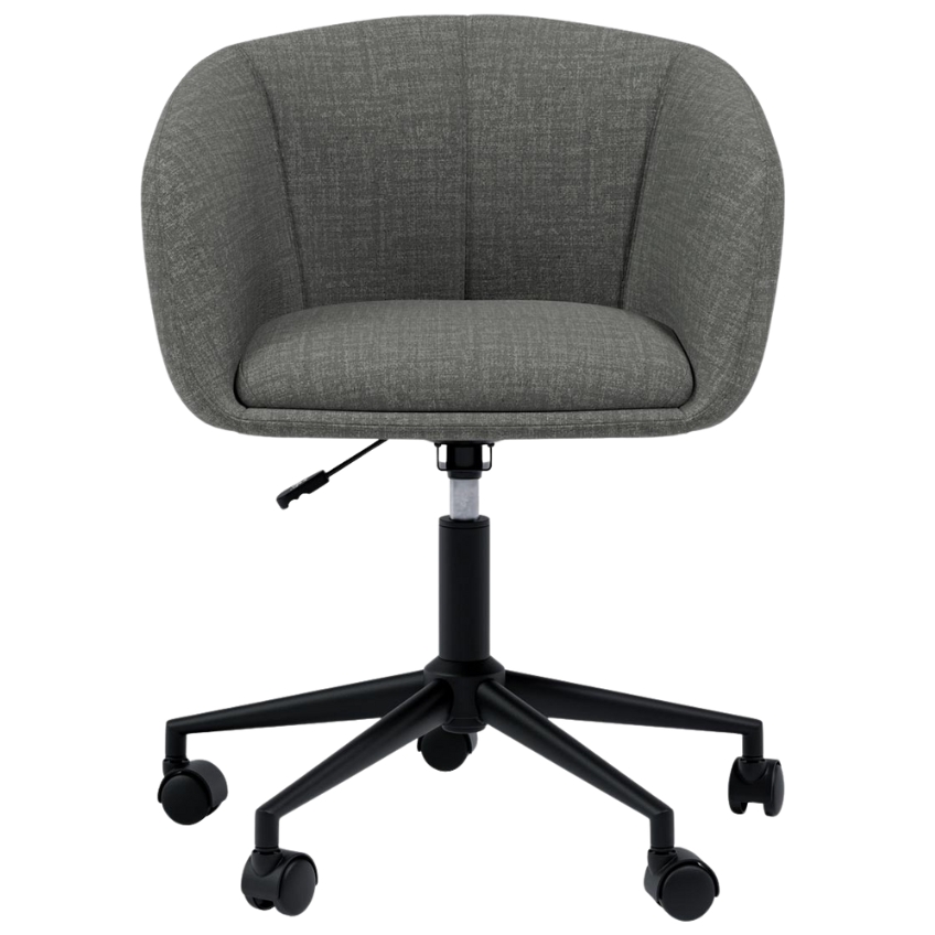 Somcasa Tmavě šedá čalouněná otočná konferenční židle Arizona Somcasa