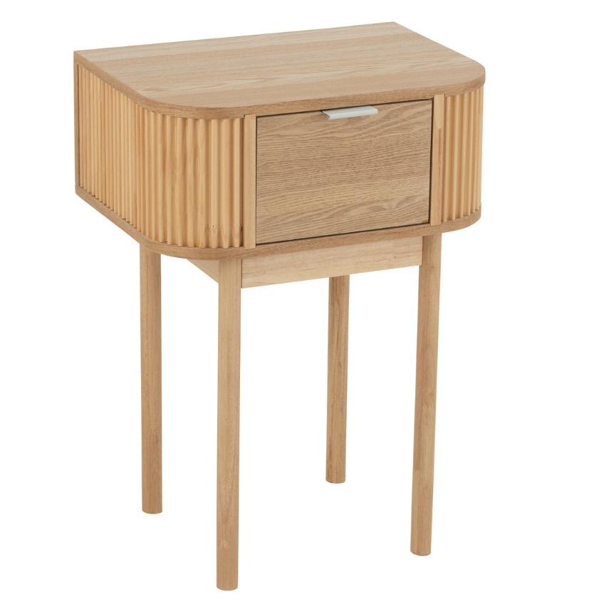 J-line Dřevěný noční stolek Rounded 53 x 40 cm J-line