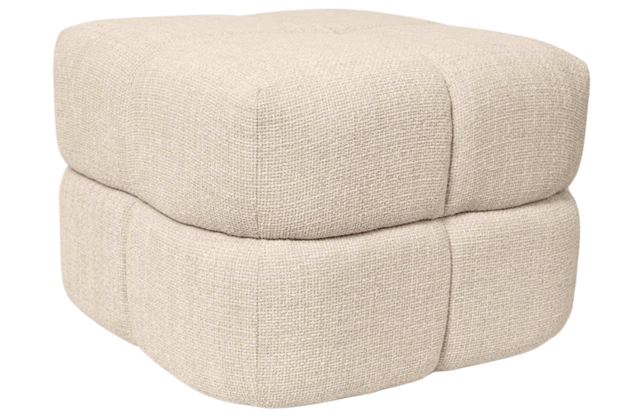 Somcasa Béžový čalouněný taburet Troy 50 x 50 cm Somcasa