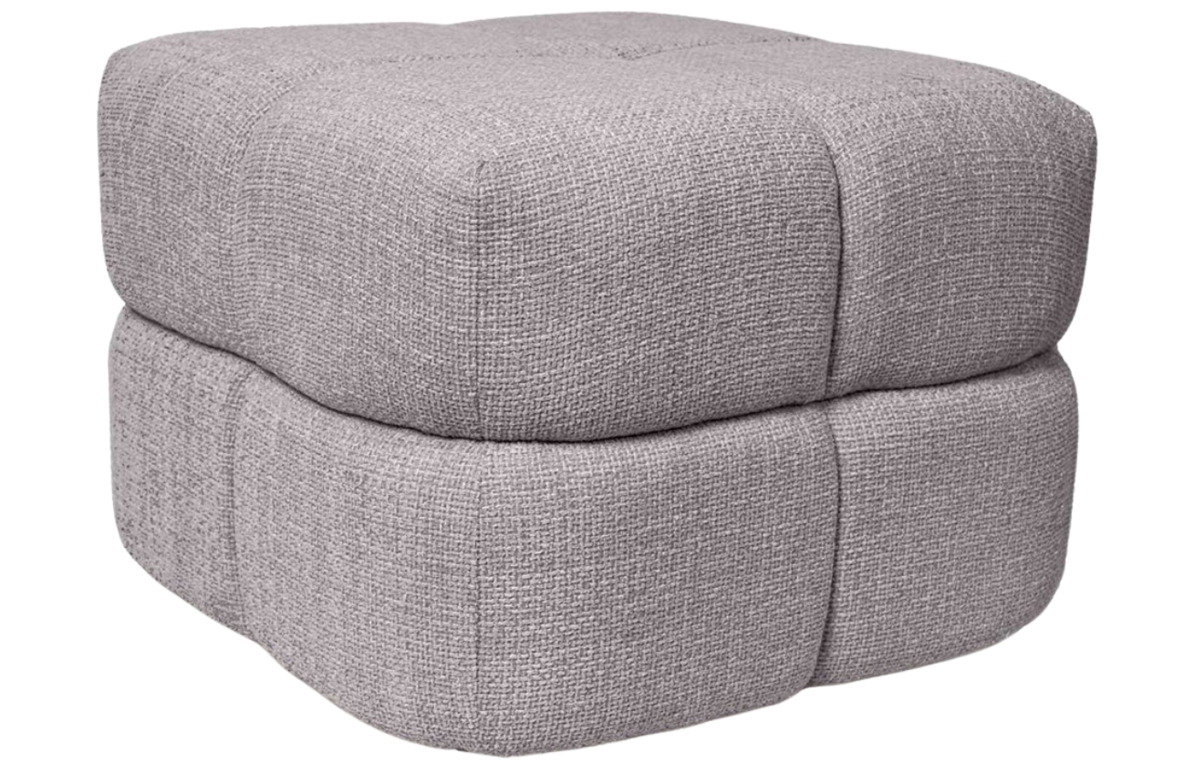 Somcasa Šedý čalouněný taburet Troy 50 x 50 cm Somcasa