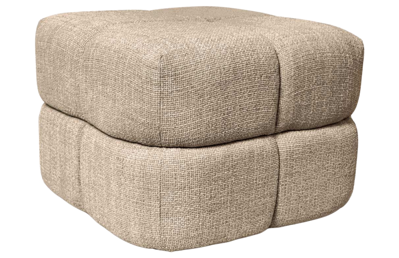 Somcasa Hnědošedý čalouněný taburet  Troy 50 x 50 cm Somcasa