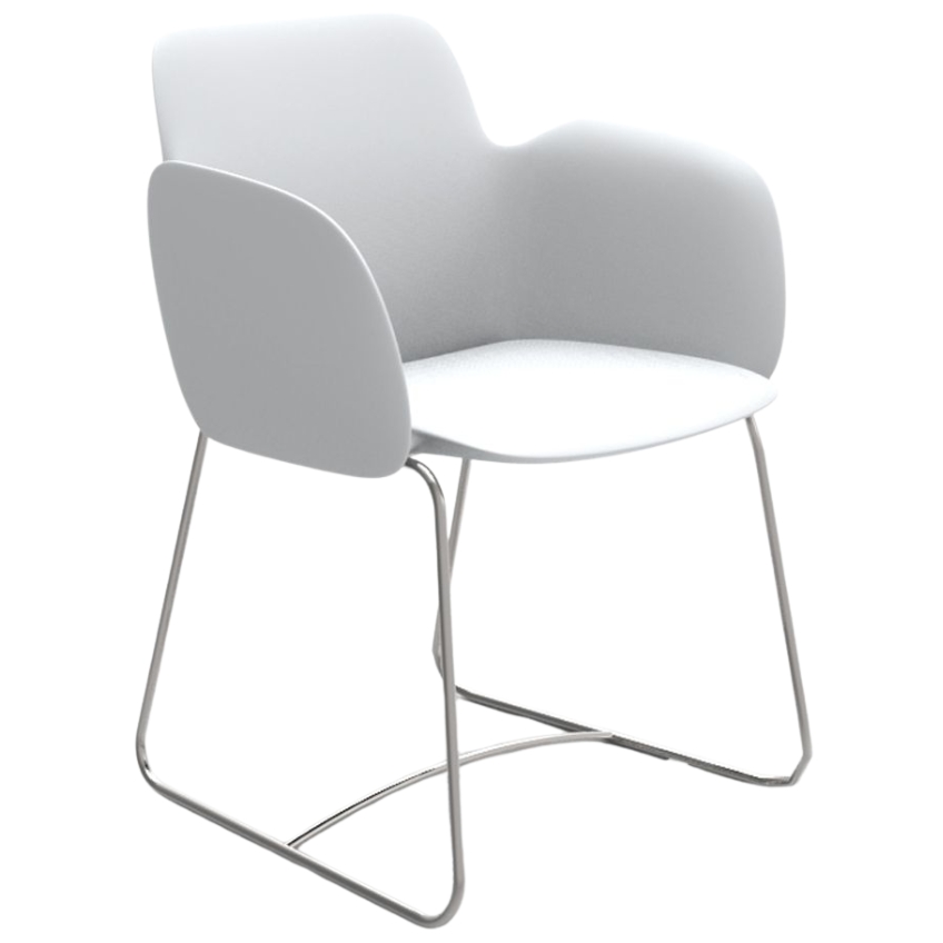 VONDOM Bílé plastové zahradní křeslo PEZZETTINA VONDOM