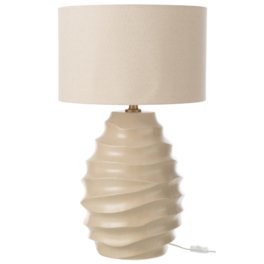 J-line Béžová keramická stolní lampa Wave 68 cm J-line