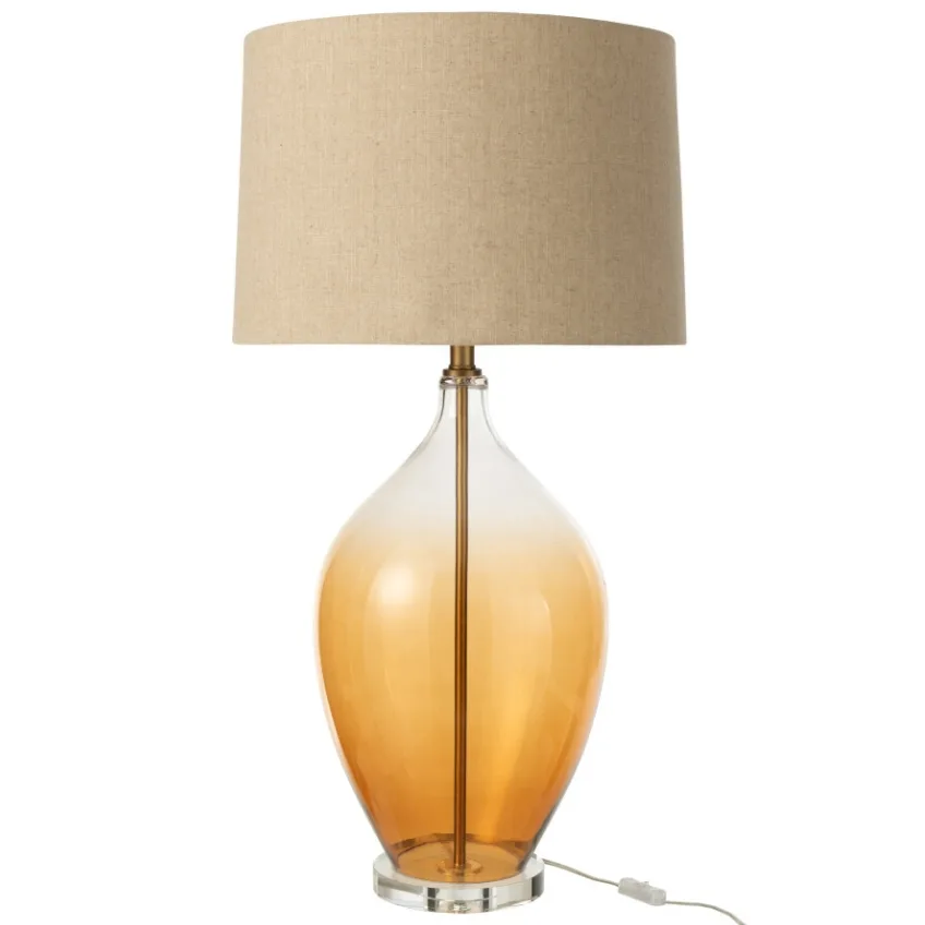 J-line Oranžová sklená stolní lampa Amber 85 cm