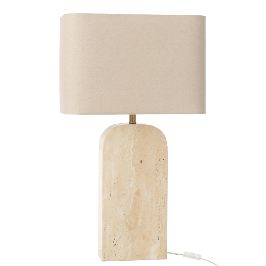 J-line Bílá kamenná stolní lampa Travertine 71 cm J-line