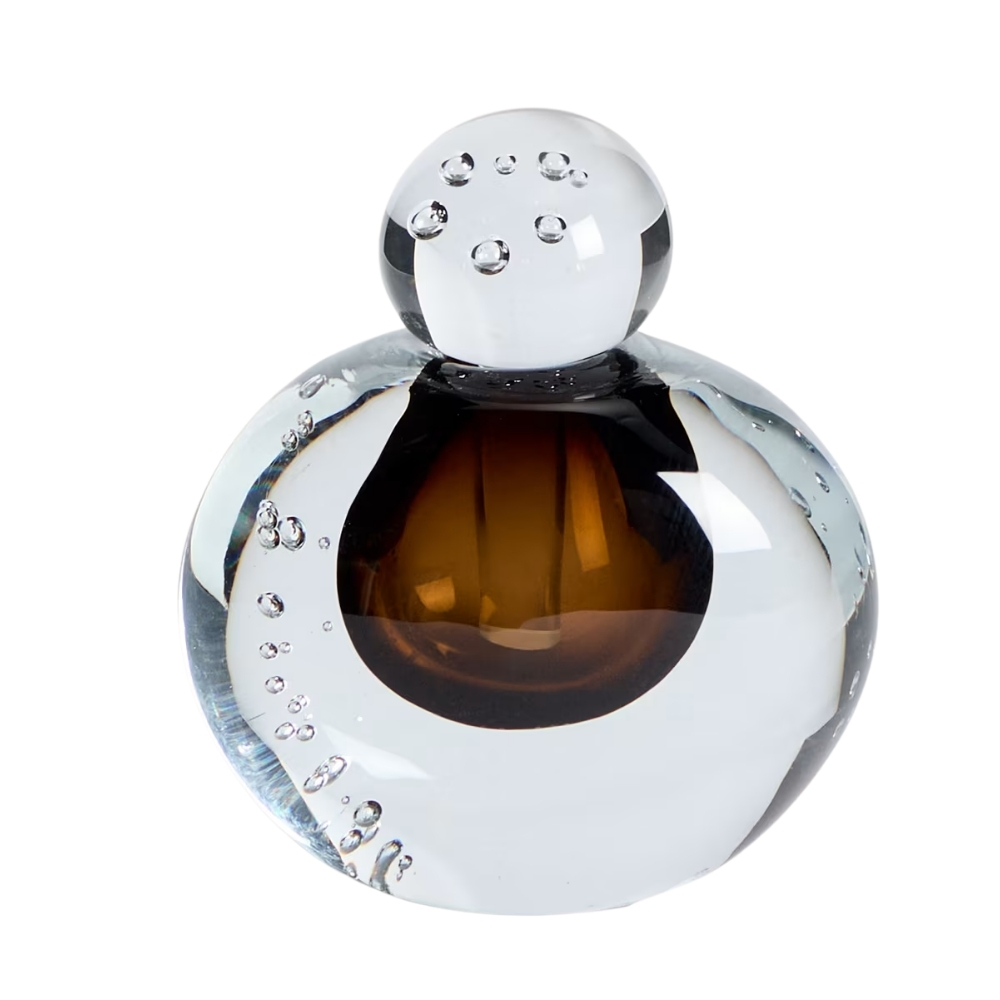 Kave Home Hnědá skleněná váza Lunivo 13 cm Kave Home