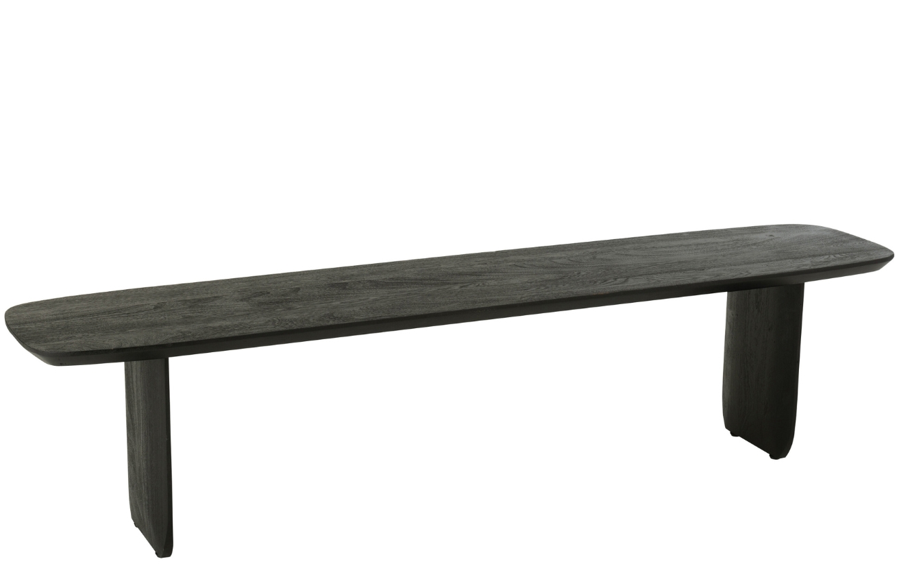 J-line Černá dřevěná lavice Acacia 190 cm J-line