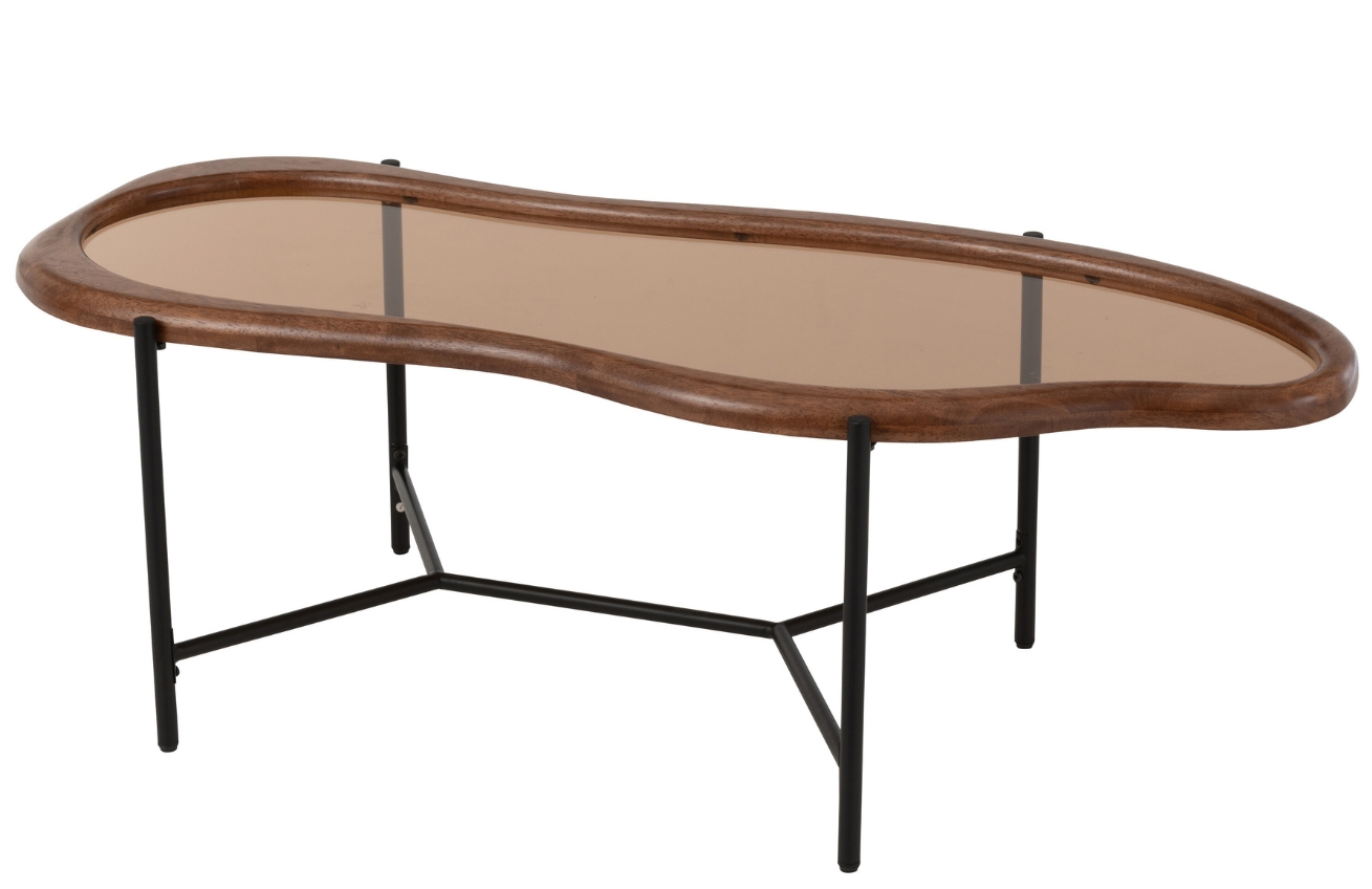 J-line Hnědý konferenční stolek Mell 118 x 48 cm J-line