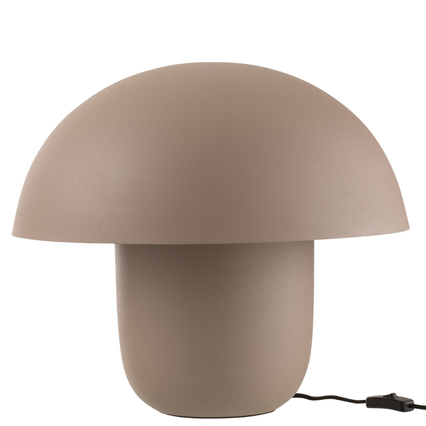 J-line Tmavě béžová kovová stolní lampa Cordelius 44 cm J-line