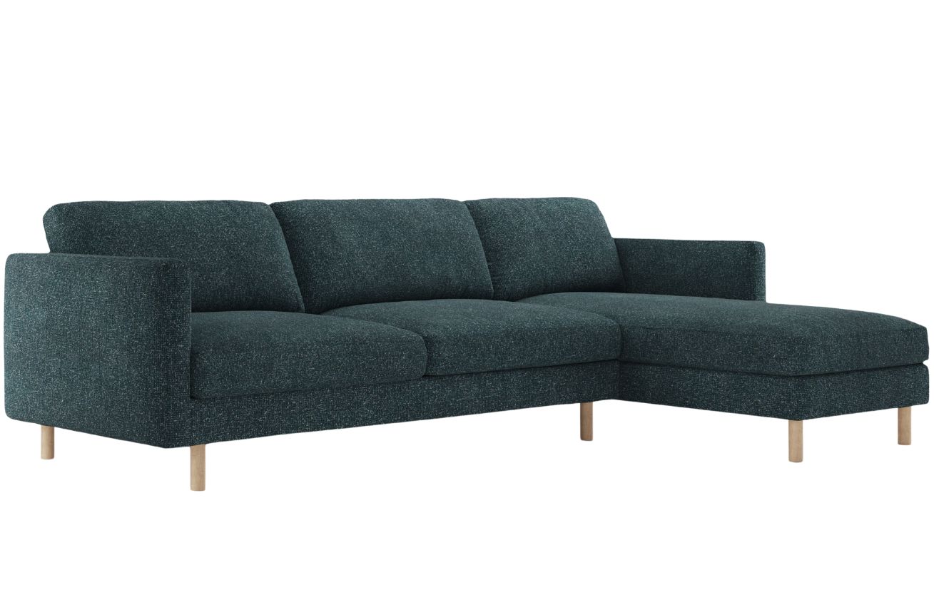 Micadoni Modrá rohová pohovka Eden 286 cm