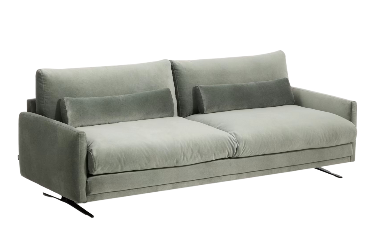 Kave Home Zelená sametová pohovka Veliro 240 cm Kave Home