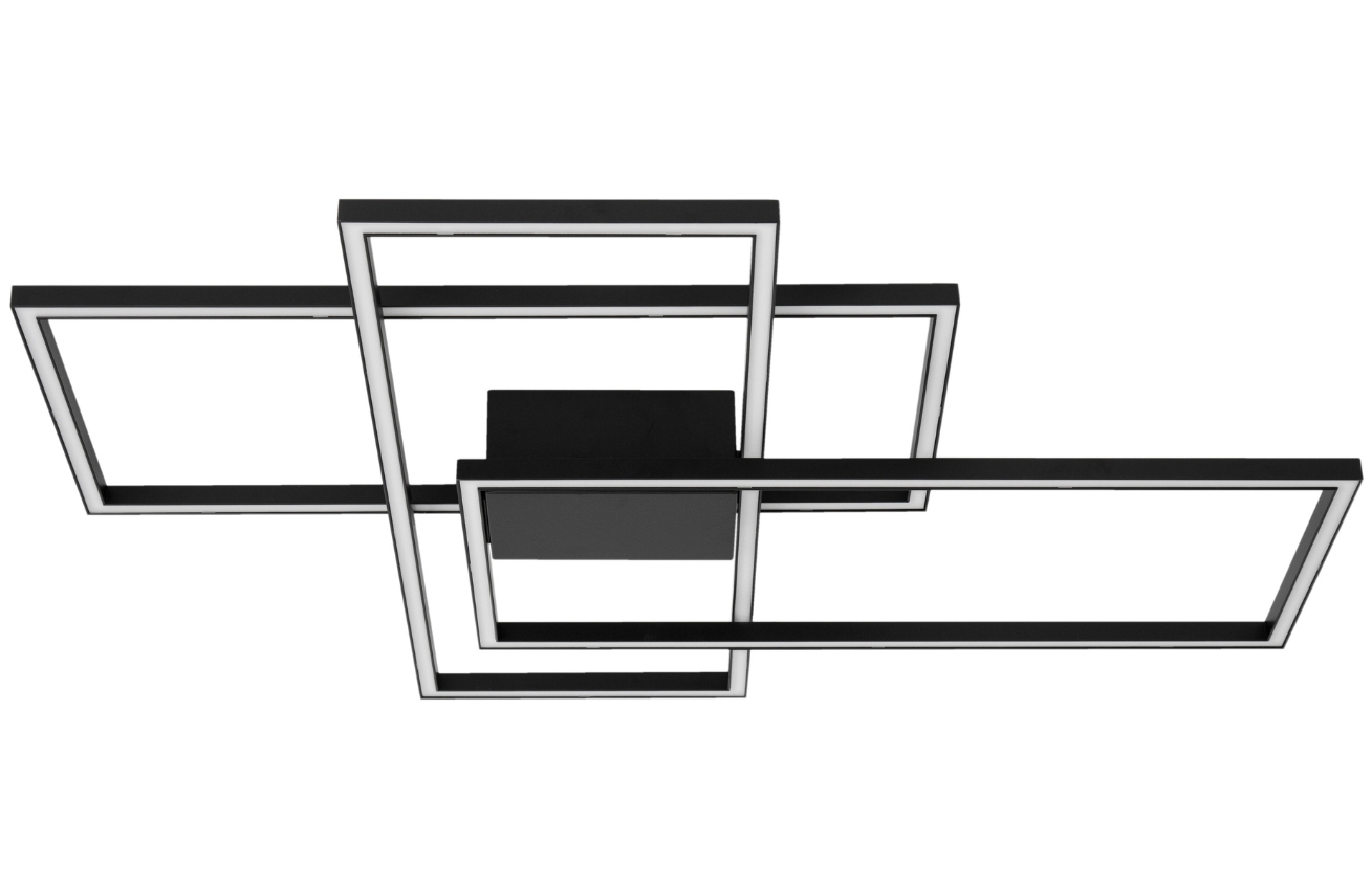 Nova Luce Černé kovové stropní LED světlo Bilbao 90 x 67 cm Nova Luce