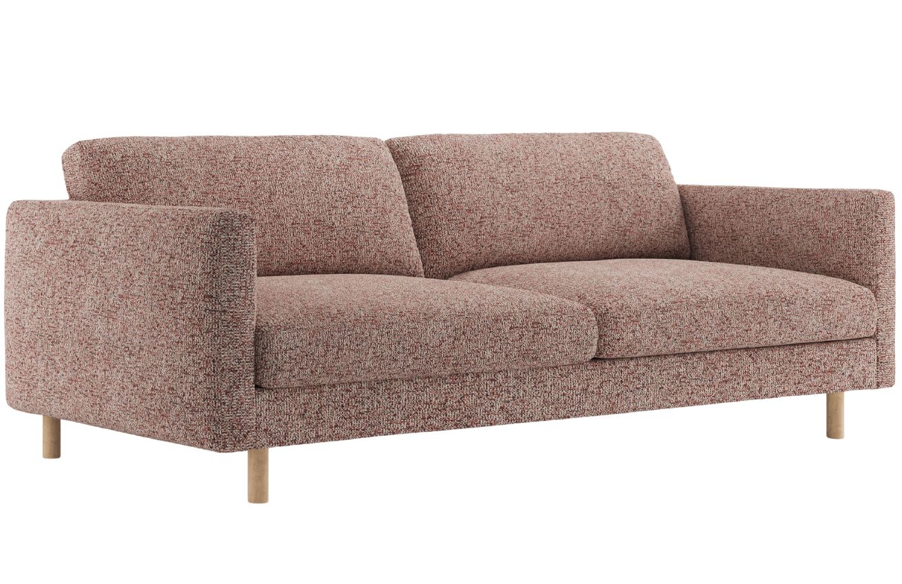 Micadoni Růžová čtyřmístná pohovka Eden 209 cm Micadoni