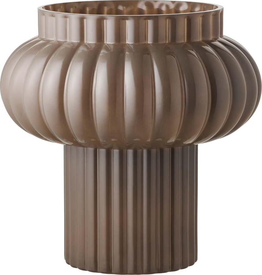 Hnědá skleněná váza (výška 27 cm) Celia – House Nordic House Nordic
