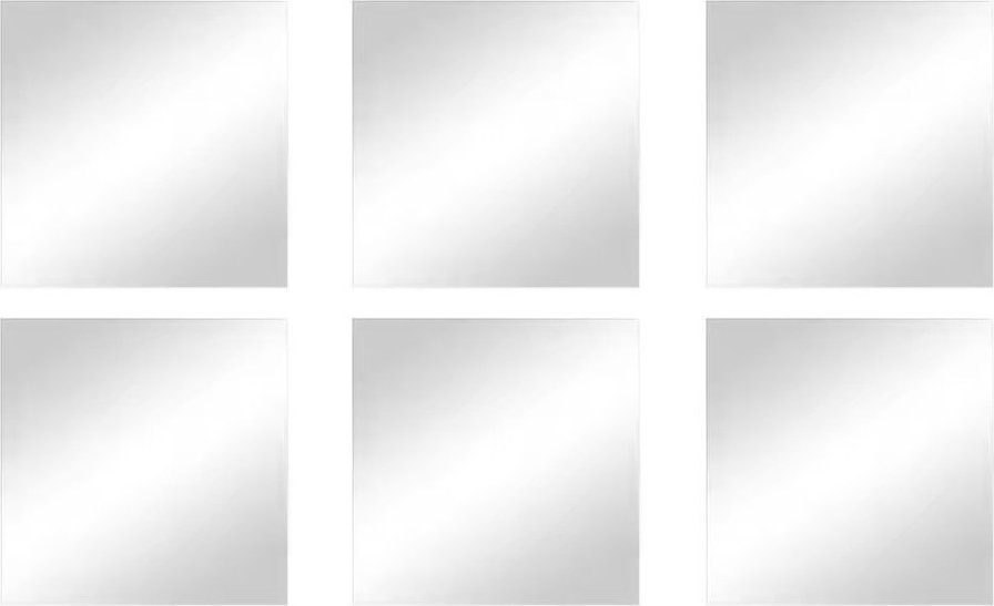 Nástěnná zrcadla v sadě 6 ks 10x10 cm – MSV MSV