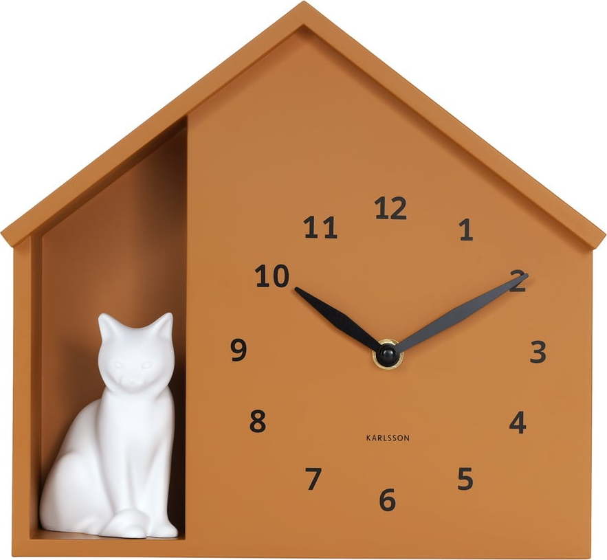 Nástěnné hodiny Sitting Cat – Karlsson Karlsson
