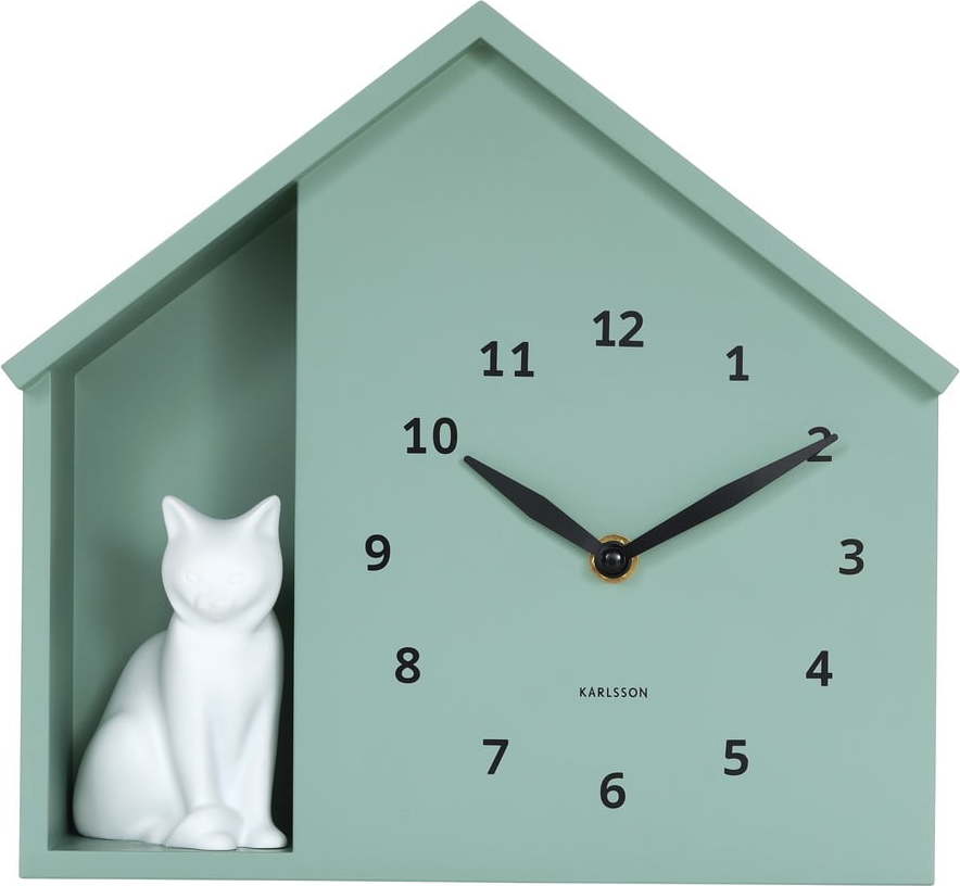 Nástěnné hodiny Sitting Cat – Karlsson Karlsson