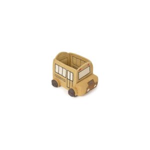 Okrově žlut&yacute; l&aacute;tkov&yacute; dětsk&yacute; ko&scaron; na hračky 22x19x15 cm School Bus &ndash; Lorena Canals Lorena Canals