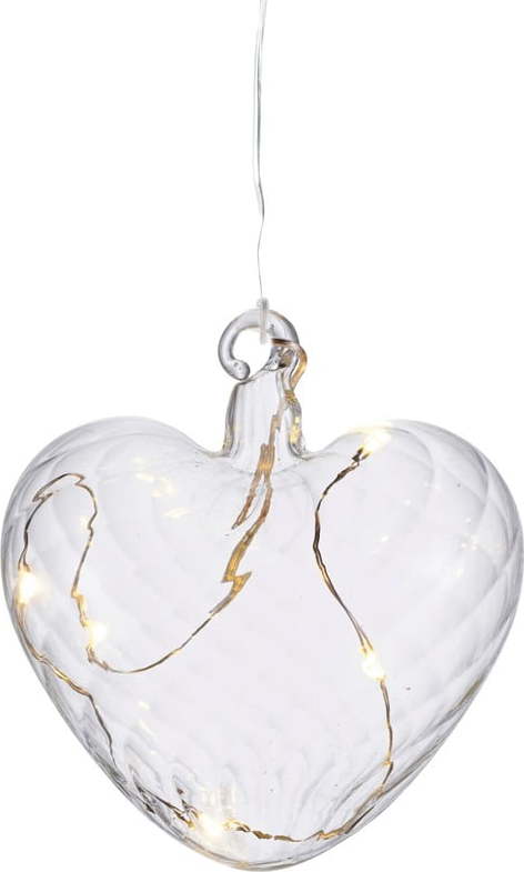 Světelná dekorace na baterky ø 8 cm Wave Heart – Sirius Sirius