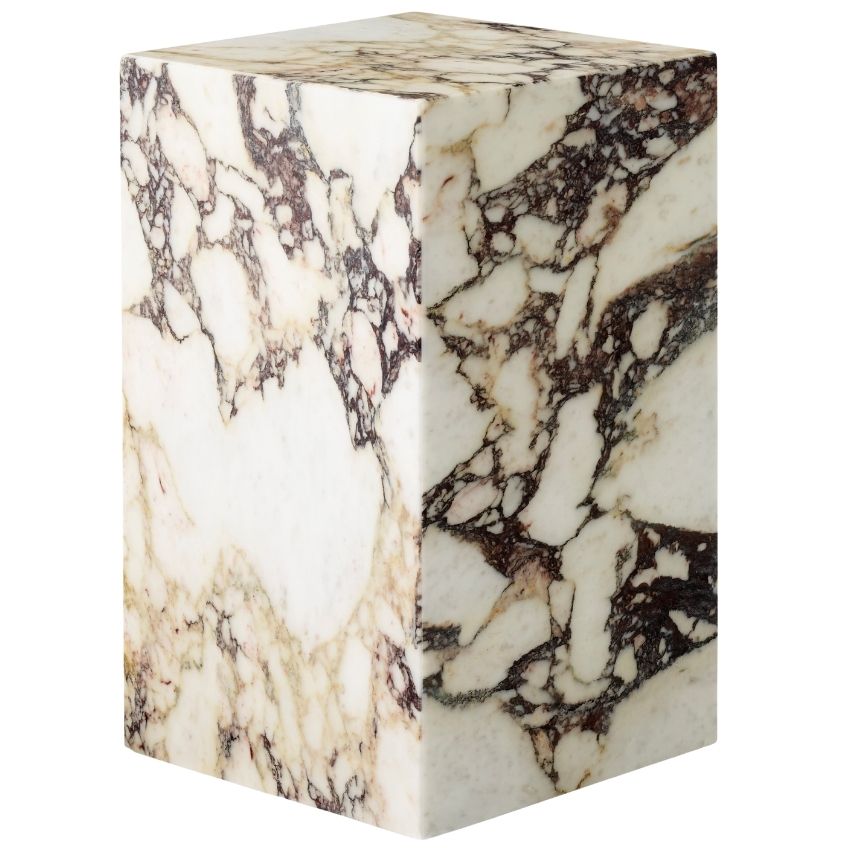 Audo CPH Bílo hnědý mramorový noční/odkládací stolek AUDO PLINTH 30 x 30 cm Audo CPH