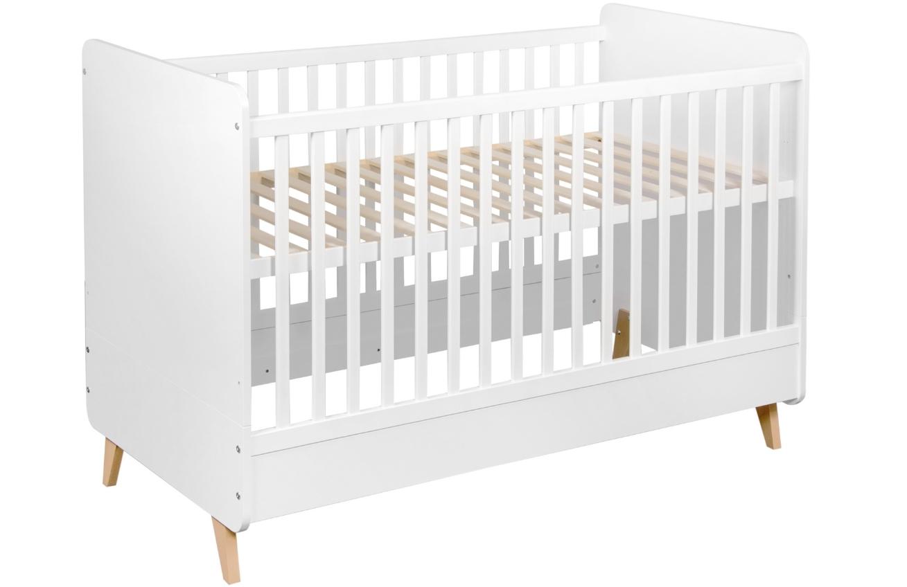 Bílá dětská rostoucí postýlka Quax Loft 70 x 140 cm Quax