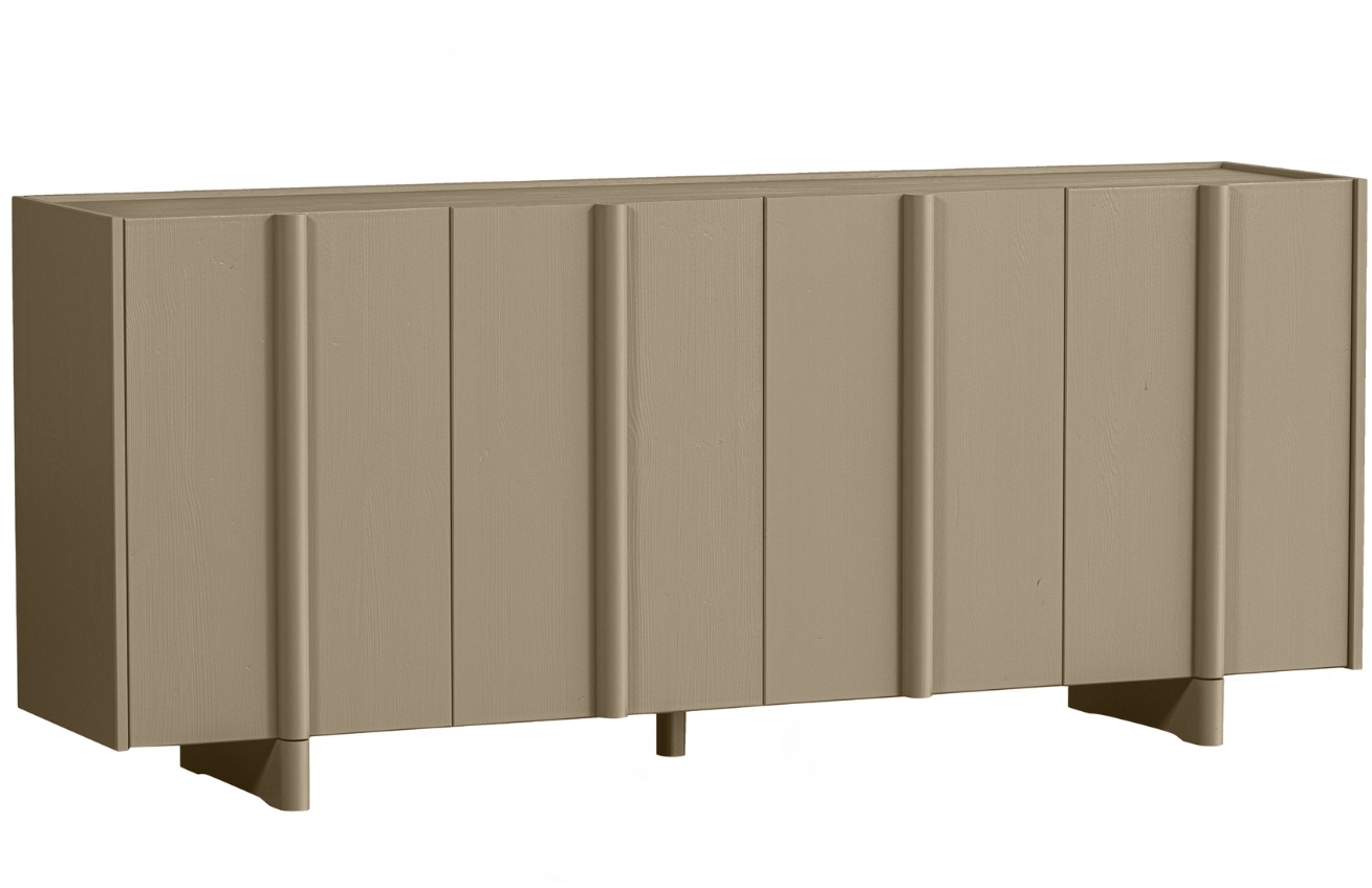 WOOOD Světle hnědá dřevěná komoda Basu 200 x 85 cm WOOOD