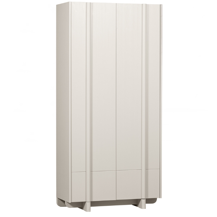 WOOOD Světle šedá dřevěná skříň Basu 210 x 101 cm WOOOD